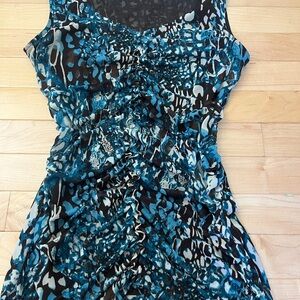 Vintage Blue and Black Patterned shirt/dress